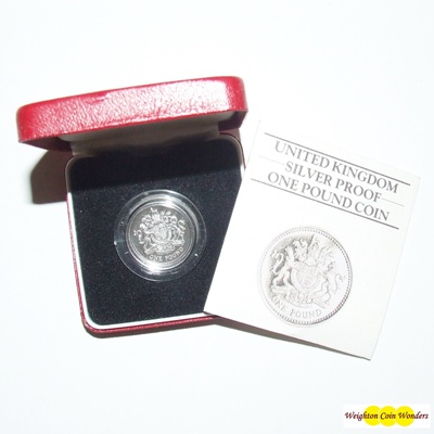 1983 Silver Proof £1 - First Year Edition - Click Image to Close